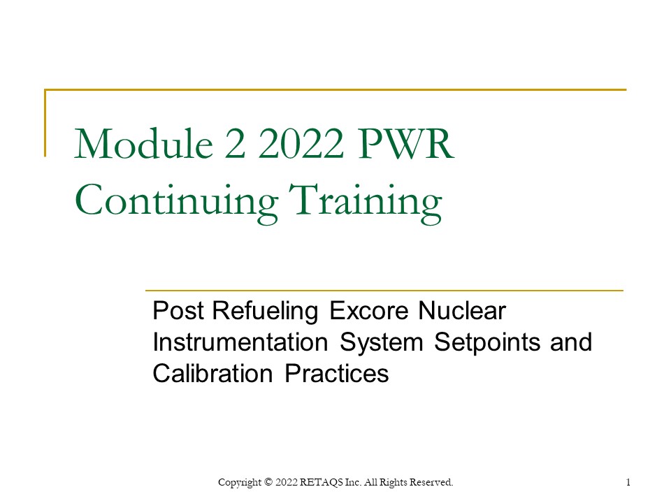 2022 PWR Module 2