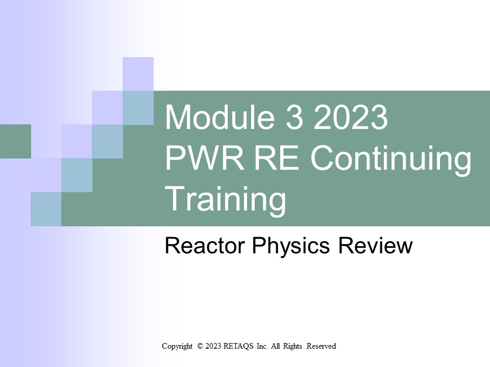 2024 PWR Module 3