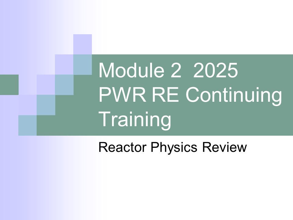 2025 PWR Module 2