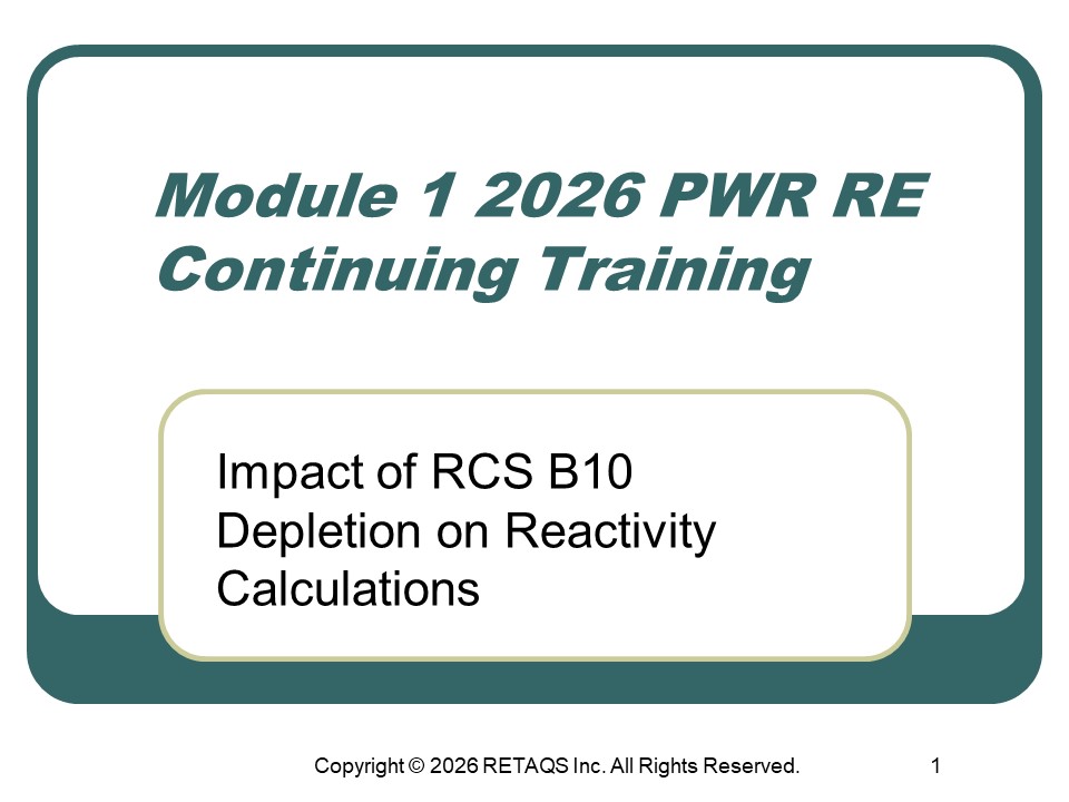 2026 PWR Module 1